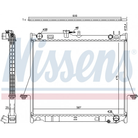 Radiateur, refroidissement du moteur Radiateur du moteur Manuel ISUZU D-MAX I 3.0D -06.12 NISSENS NIS 60856