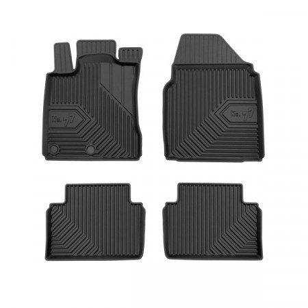 Set rubberen matten Vloermatten TPE-kanalen Nr. 77 kleur zwart FROGUM FRG77426733