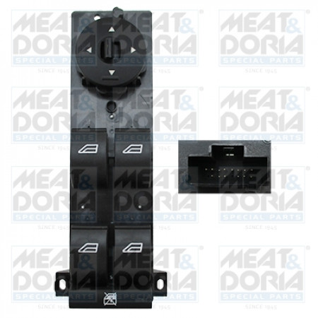 Interruptor, elevalunas Interruptor elevalunas delantero izquierdo FORD FOCUS C-MAX FOCUS II 1.4-2.5 10.03-09.12 MEAT & DORIA MD26048