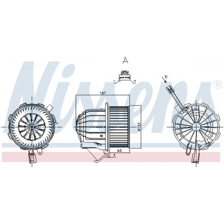 Ventilator, passagiersruimte Luchtblazer AUDI A4 ALLROAD B8 A4 B8 A5 Q5 PORSCHE MACAN 1.8-4.2 10.07- NISSENS NIS 87428