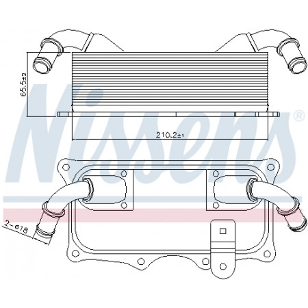 Oil cooler, engine oil Oil cooler PORSCHE CAYENNE PANAMERA 3.0/3.6/4.8 09.09- NISSENS NIS 90937