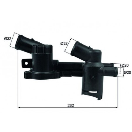 Thermostaat, koelvloeistof Koelsysteemthermostaat 8089C/89C in behuizing AUDI A1 A3 SEAT ALTEA ALTEA XL IBIZA IV IBIZA IV SC IBIZA IV ST LEON TOLEDO IV SKODA FABIA II OCTAVIA II 1.2/1.2LPG 11.08- MAHLE TH 52
