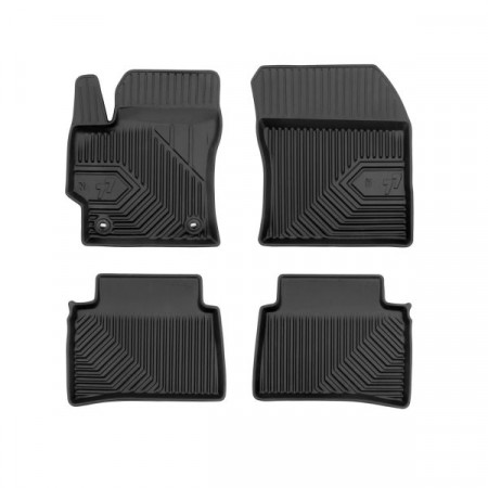 Satz Gummimatten Fußmatten TPE 4 Stk. Kanäle Nr. 77 Satz vorne/hinten, Farbe Schwarz, Suzuki SWACE, Toyota COROLLA 01.19-, Limousinen-/Kombi-Version: Standard FROGUM FRG77408333