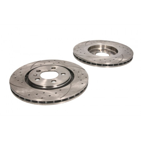 Hocheffiziente Bremsscheibe SPEEDMAX, belüftet, gelocht, vorne, L/R, Außendurchmesser 280 mm, Dicke 22 mm, 2 Stück, SEAT TOLEDO I, VW CORRADO GOLF III 1,6–2,9 06,91–04,99, SPEEDMAX 5201–01–0577PTUOTUV