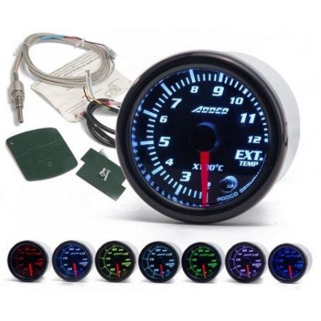Manômetro EGT Gauge ADDCO 52mm - Temperatura dos gases de escape EGT SPEEDMAX DP-ZE-253