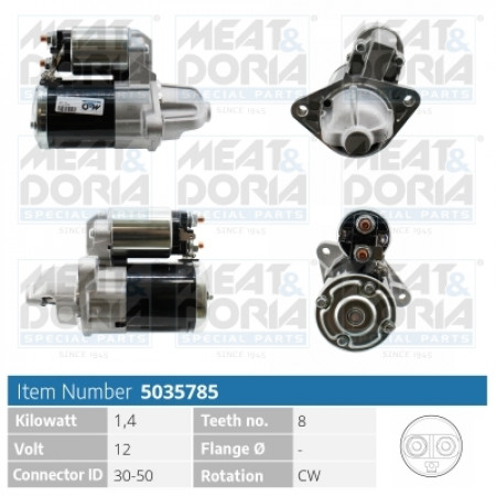 Motore elettrico 12V 14kW SUZUKI GRAND VITARA II KIZASHI 2.4 01.09- MEAT & DORIA MD5035785