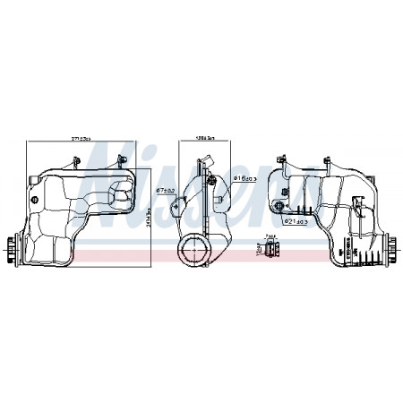 Vas de expansiune, racire Vas expansiune with plug with level sensor LAND ROVER RANGE ROVER IV RANGE ROVER SPORT II 08.12- NISSENS NIS 996166