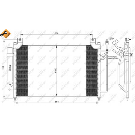 Condensator, climatizare NRF aer mai rece Mazda CX-7 ER 2.3 MZR DISI TURBO NRF NRF 35881