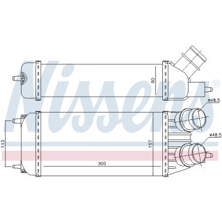 Intercooler, compressore Intercooler CITROEN JUMPY FIAT SCUDO ULYSSE LANCIA PHEDRA PEUGEOT EXPERT EXPERT TEPEE TOYOTA PROACE 1.6D/2.0D NISSENS NIS 96613