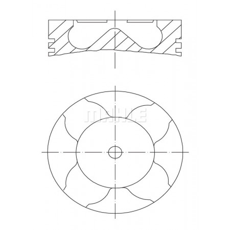 Piston 845 BMW 3 E46 3 E90 3 E91 3 E92 5 E60 5 E61 7 E65 E66 E67 X3 E83 X5 E53 3.0D 06.02-06.12 MAHLE 081 PI 00103 002