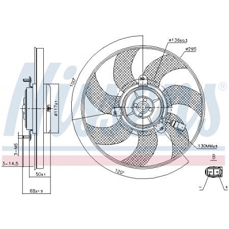 Electric motor, fan Radiator fan AUDI A1 A3 TT SEAT ALTEA ALTEA XL IBIZA IV SC LEON TOLEDO III SKODA OCTAVIA II OCTAVIA III SUPERB II YETI VW BEETLE CADDY ALLTRACK 1.0-3.6 02.03- NISSENS NIS 85733