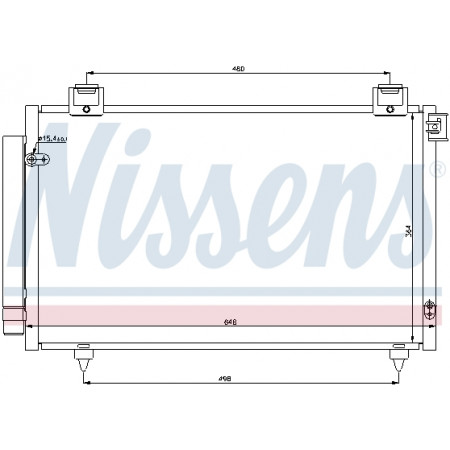 Condensator, climatizare A/C condenser with dryer TOYOTA AVENSIS 1.6/1.8/2.0D 03.03-11.08 NISSENS NIS 940199