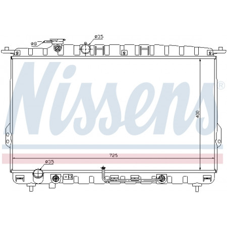 Kühler, Motorkühlung Motorkühler HYUNDAI SONATA IV XG KIA OPIRUS 2.0-3.5 NISSENS NIS 67028