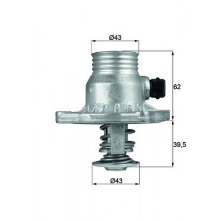 Termostato, refrigerante Termostato del sistema de refrigeración 105C en el maletín BMW 5 E39 7 E38 3.5/4.4 02.96-12.03 MAHLE TM 11 105