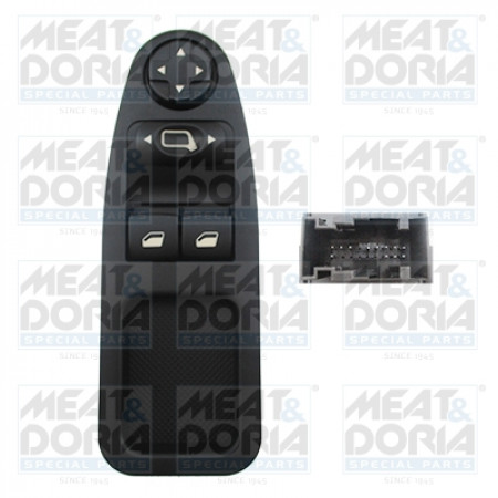 Interruptor, elevalunas Interruptor elevalunas delantero izquierdo PEUGEOT EXPERT EXPERT TEPEE 1.6D/2.0/2.0D 01.07- MEAT & DORIA MD26036