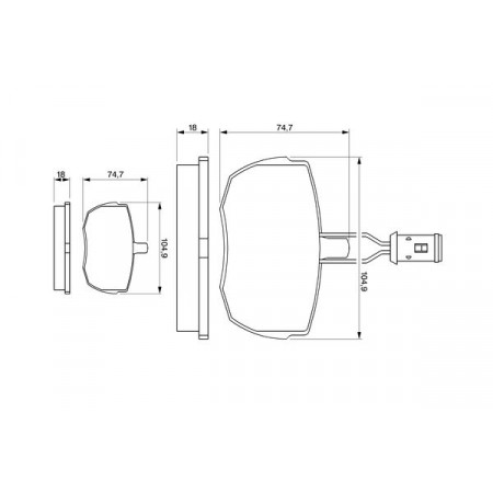 Remblokkenset voor IVECO DAILY I DAILY II 2.4D/2.5D/2.8D 01.78-05.99 BOSCH 0 986 424 044