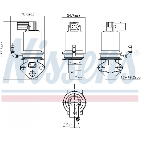 EGR-klep EGR-klep AUDI A3 SEAT ALHAMBRA ALTEA ALTEA XL LEON TOLEDO III SKODA OCTAVIA I OCTAVIA II VW BORA BORA I CADDY III CADDY III/MINIVAN GOLF IV GOLF V 1.4-2.0LPG 09.95- NISSENS NIS 98201
