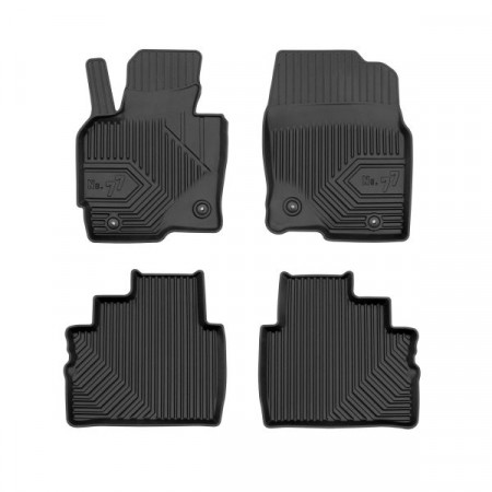 Satz Gummimatten Fußmatten TPE 4 Stk. Kanäle Nr. 77 Satz vorne/hinten Farbe schwarz MAZDA CX-5 11.11-02.17 FROGUM FRG77425255