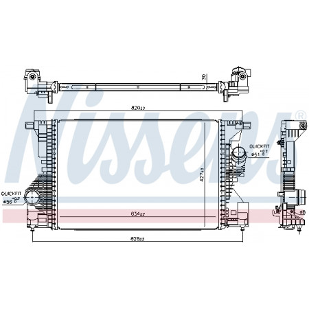 Ladeluftkühler, Kompressor Ladeluftkühler MERCEDES A V177 A W177 B SPORTS TOURER W247 CLA C118 CLA SHOOTING BRAKE X118 GLA H247 1.3/1.3H/1.4H 03.18- NISSENS NIS 961560