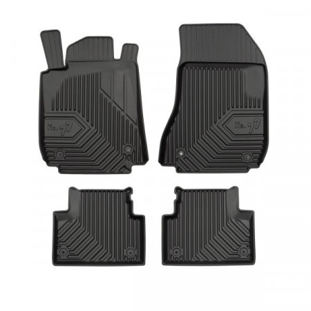 Juego de alfombrillas de goma Alfombrillas TPE 4 uds. Conductos No. 77 conjunto delantero/trasero color negro ALFA ROMEO 159 06.05-12.12 FROGUM FRG77408135