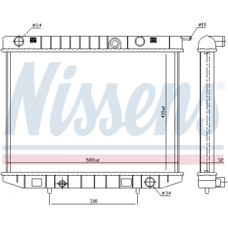 Kühler, Motorkühlung Motorkühler OPEL FRONTERA A FRONTERA A SPORT 2.5D NISSENS NIS 63299