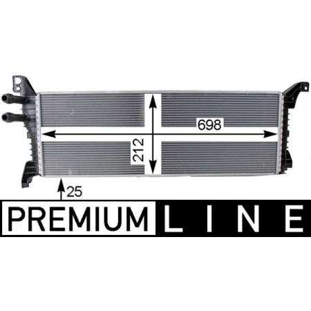 Intercooler, compressor Intercooler VW MULTIVAN VI TRANSPORTER VI TRANSPORTER VI / CARAVELLE VI 2.0D 04.15-12.19 MAHLE CIR 9 000P