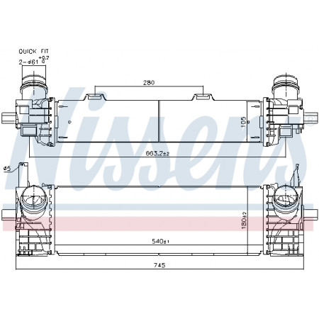 Intercooler, compresor Supply air cooler BMW X3 G01 F97 X4 G02 F98 2.0-3.0DH 08.17- NISSENS NIS 961338
