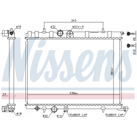 Kühler, Motorkühlung Motorkühler mit den ersten passenden Elementen CITROEN BERLINGO BERLINGO MULTISPACE BERLINGO/MINIVAN C4 C4 I XSARA XSARA PICASSO XSARA/HATCHBACK XSARA/KOMBI 1.1-Elektro NISSENS NIS 63502A