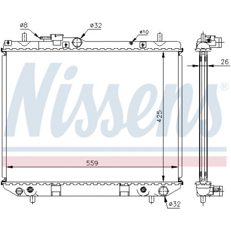 Kühler, Motorkühlung Motorkühler DAIHATSU TERIOS 1.3 NISSENS NIS 61741A