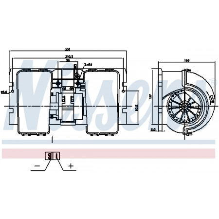 Ventilador, habitáculo Soplador de aire 24V DAF LF 45 LF 55 RVI KERAX MIDLUM PREMIUM 2 VOLVO FL II 01.01- NISSENS NIS 87790