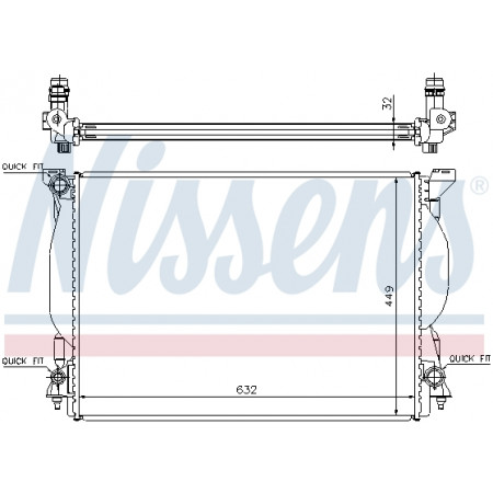 Kühler, Motorkühlung Motorkühler AUDI A4 B6 A4 B7 A6 C5 3.0/3.2 NISSENS NIS 60306A