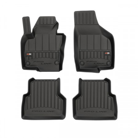 Rubberen vloermattenset Vloermatten TPE 4 stuks kanalen proLine 3D voor/achter set kleur zwart VW TIGUAN 09.07-07.18 SUV FROGUM FRG 3D407619