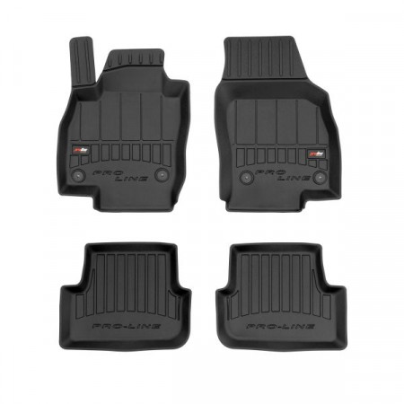 Rubber vloermattenset Vloermatten TPE 4 stuks kanalen proLine 3D voor/achter set kleur zwart SEAT IBIZA V 01.17- Hatchback FROGUM FRG 3D407589