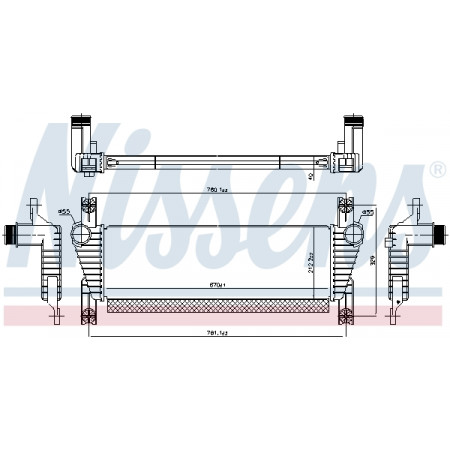 Intercooler, compressor Intercooler FORD RANGER 3.2D 04.11- NISSENS NIS 961581