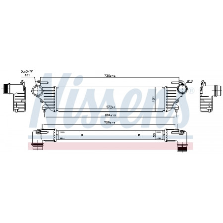 Intercooler, compresor Intercooler FIAT 500L TIPO 0.9-1.6D 09.12- NISSENS NIS 96272