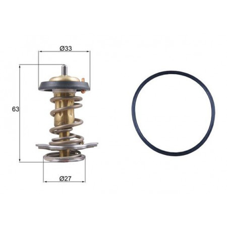 Termostat,lichid racire Termostat sistem racire 82C IVECO DAILY III DAILY IV DAILY V DAILY VI FIAT DUCATO 2.3D/3.0D/Electric 04.02- MAHLE TX 264 82D