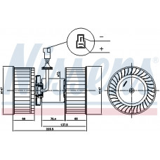 Fan, passenger compartment Air blower motor 24V IVECO STRALIS I STRALIS II 02.02- NISSENS NIS 87842