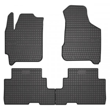 Set covorase cauciuc Floor mats Rubber 4 pcs BASIC front/rear set colour neagra KIA CARENS II 07.02- FROGUM MMT A040 411203
