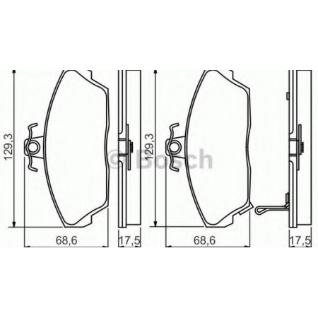 Plaquettes de frein avant BOSCH 0 986 495 233 - Honda Civic, Rover 45