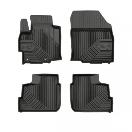 Set of rubber mats Floor mats TPE 4 pcs ducts No. 77 front/rear set color black FROGUM FRG77408791