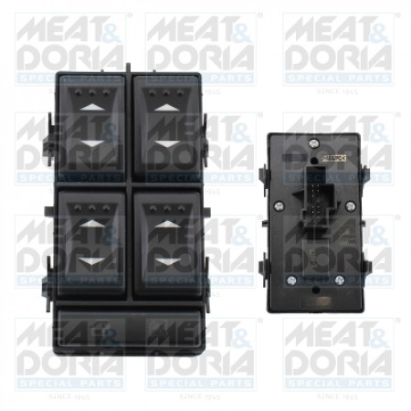 Schakelaar raamkraan Autoraamregelaar schakelaar voorzijde L FORD MONDEO III 1.8-3.0 10.00-03.07 MEAT & DORIA MD26446