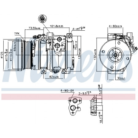 Compresseur, climatisation Compresseur de climatisation TOYOTA FJ CRUISER LAND CRUISER PRADO 4.0 06.05- NISSENS NIS 890871