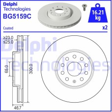Brake Disc MG MG 4 (2022–) – Delphi BG5159C