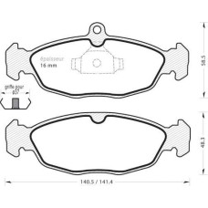 Brake pad set VAUXHALL CORSA Mk I (1992–2000) – Delphi LP702