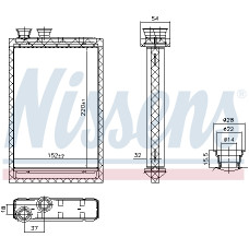 Radiador de calor BMW 5 G30 F90 5 G31 6 GRAN TURISMO G32 7 G11 G12 8 G14 F91 8 G15 F92 8 GRAN COUPE G16 F93 ROLLS-ROYCE CULLINAN GHOST II 1.6-6.75 07.15- NISSENS NIS 707224