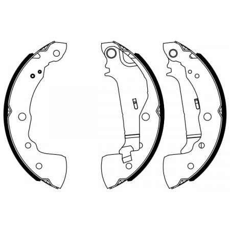 Achterremschoenset NISSAN MICRA V 0.9-1.5D 12.16- BOSCH 0 986 487 963