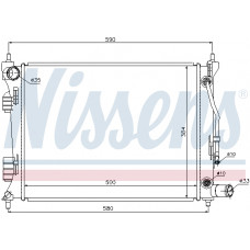 Radiateur, refroidissement du moteur Radiateur moteur HYUNDAI VELOSTER 1.6 NISSENS NIS 67553