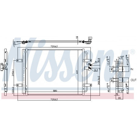Condensor, airconditioning Condensor airco met droger VW GOLF VII Elektrisch 03.14-01.21 NISSENS NIS 940584
