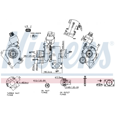 Turbocharger New VW CRAFTER 30-35 CRAFTER 30-50 2.5D 04.06-05.13 NISSENS NIS 93455