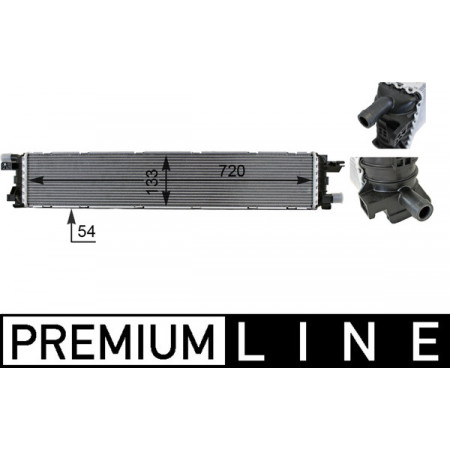 Intercooler, compresor Intercooler AUDI A4 B8 A5 A6 ALLROAD C7 A6 C7 A7 Q3 1.4/2.0D/3.0 11.08-10.18 MAHLE CIR 1 000P